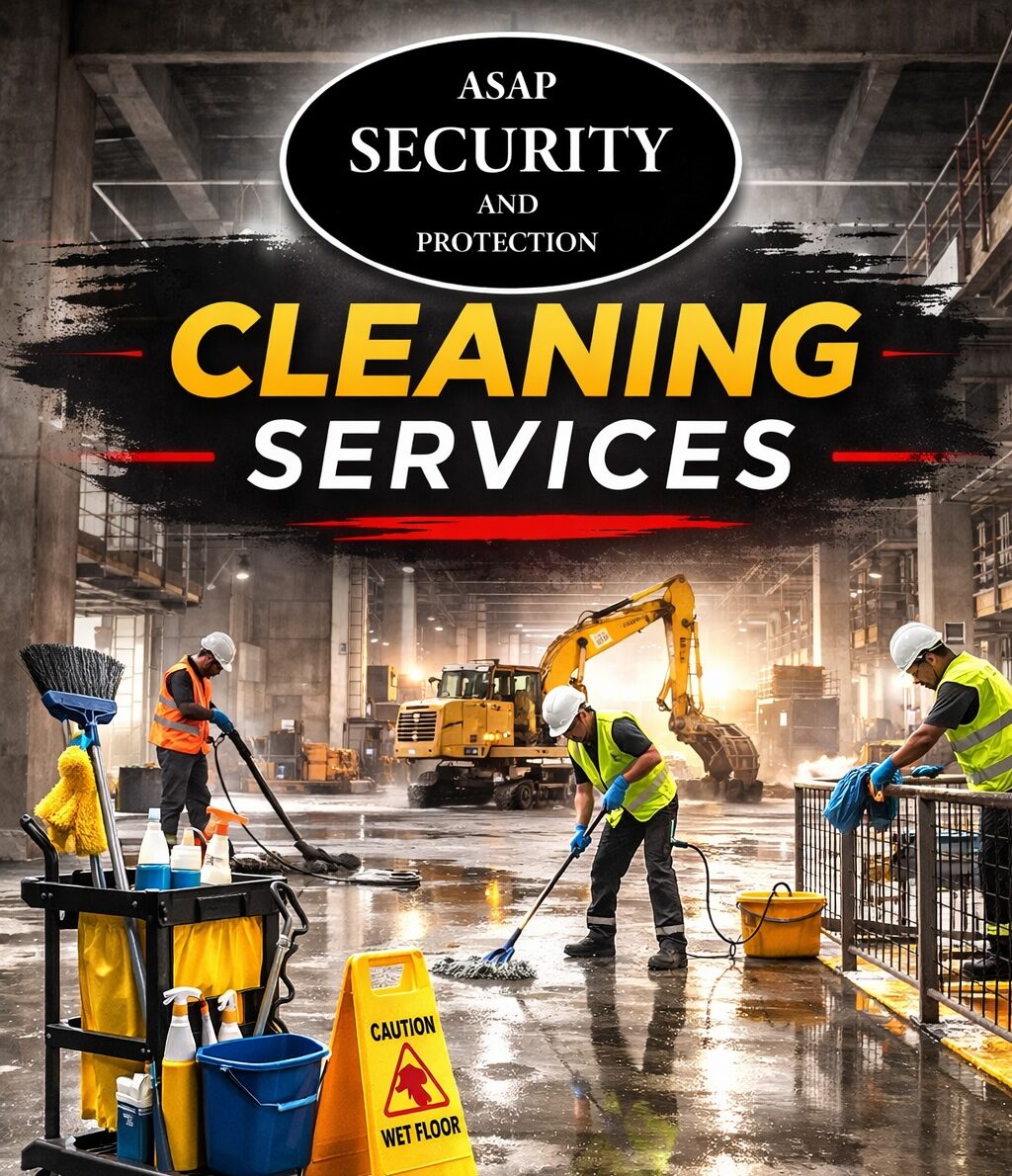 Commercial cleaning services in Adelaide by ASAP Security and Protection, specialising in construction site cleaning and industrial cleaning across South Australia.