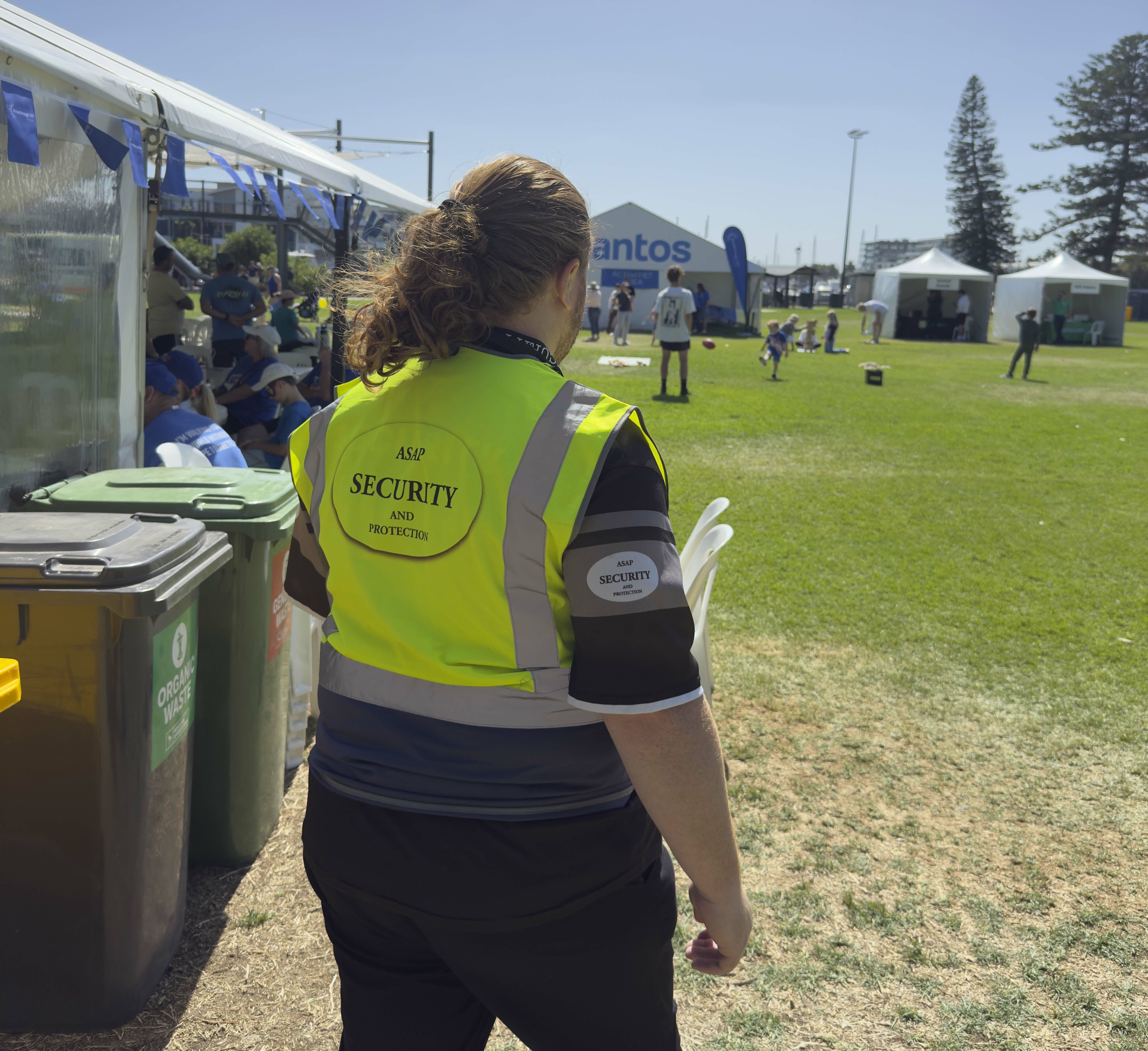 Licensed overnight security guard on night shift in Adelaide South Australia
